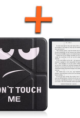 Nomfy Hoesje Geschikt voor Kobo Libra 2 Hoes Book Case - Hoes Geschikt voor Kobo Libra 2 Hoesje Book Cover Met Screenprotector - Don't Touch Me