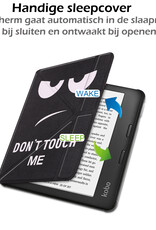 Nomfy Hoesje Geschikt voor Kobo Libra 2 Hoes Book Case - Hoes Geschikt voor Kobo Libra 2 Hoesje Book Cover Met Screenprotector - Don't Touch Me