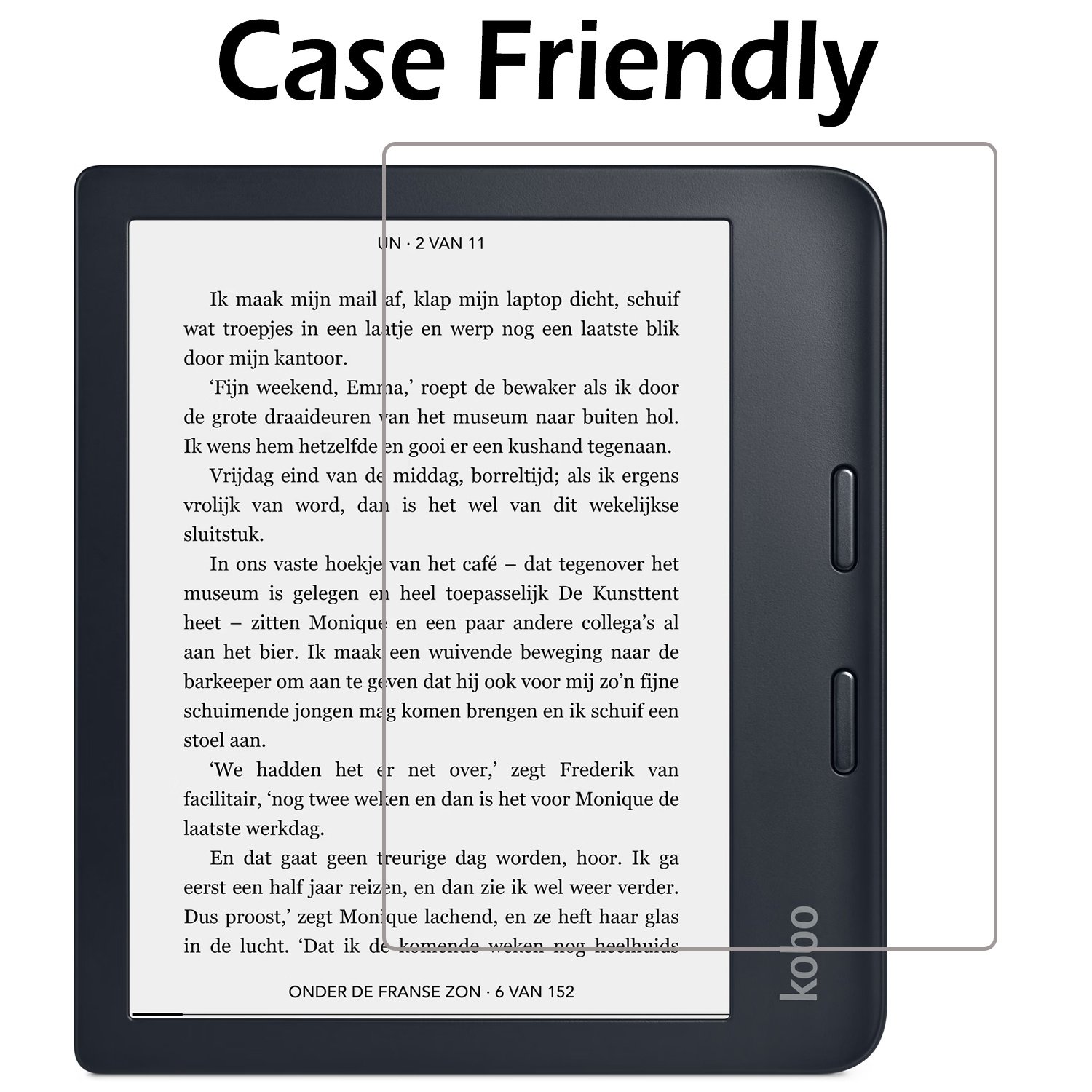 Nomfy Hoesje Geschikt voor Kobo Libra 2 Hoes Book Case - Hoes Geschikt voor Kobo Libra 2 Hoesje Book Cover Met Screenprotector - Galaxy