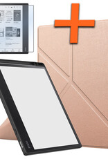 Nomfy Hoesje Geschikt voor Kobo Elipsa 2E Hoes Book Case - Hoes Geschikt voor Kobo Elipsa 2E Hoesje Book Cover Met Screenprotector - Rosé Goud