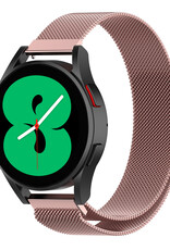 BASEY. Milanees Bandje Geschikt voor Samsung Watch 4 Milanees Bandje - Band Geschikt voor Samsung Galaxy Watch 4 Bandje Met Magneetsluiting Milanees - Rose Goud