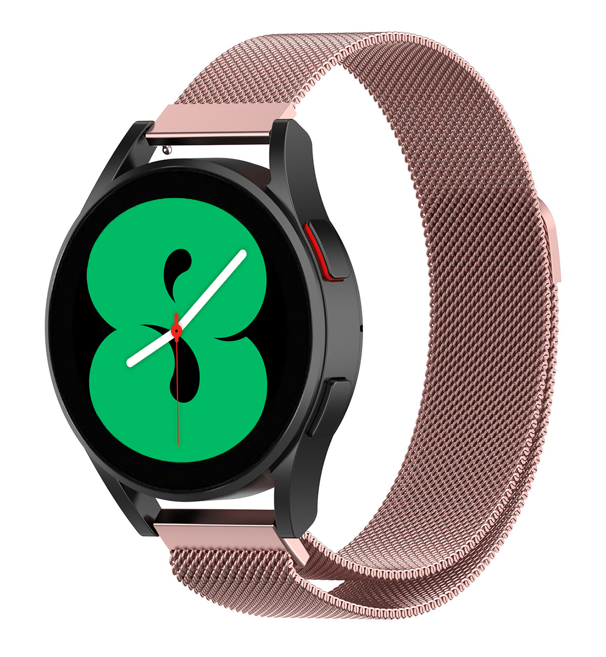 BASEY. Milanees Bandje Geschikt voor Samsung Watch 4 Milanees Bandje - Band Geschikt voor Samsung Galaxy Watch 4 Bandje Met Magneetsluiting Milanees - Rose Goud