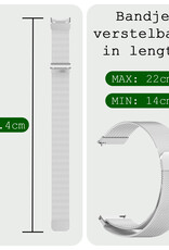 BASEY. Milanees Bandje Geschikt voor Samsung Watch 4 Milanees Bandje - Band Geschikt voor Samsung Galaxy Watch 4 Bandje Met Magneetsluiting Milanees - Zilver