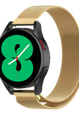 BASEY. Milanees Bandje Geschikt voor Samsung Watch 5 Milanees Bandje - Band Geschikt voor Samsung Galaxy Watch 5 Bandje Met Magneetsluiting Milanees - Goud