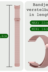 BASEY. Milanees Bandje Geschikt voor Samsung Watch 6 Milanees Bandje - Band Geschikt voor Samsung Galaxy Watch 6 Bandje Met Magneetsluiting Milanees - Rose Goud
