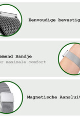 BASEY. Milanees Bandje Geschikt voor Samsung Watch 6 Milanees Bandje - Band Geschikt voor Samsung Galaxy Watch 6 Bandje Met Magneetsluiting Milanees - Zilver