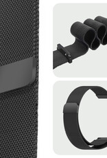 BASEY. Milanees Bandje Geschikt voor Samsung Watch 6 Milanees Bandje - Band Geschikt voor Samsung Galaxy Watch 6 Bandje Met Magneetsluiting Milanees - Zwart