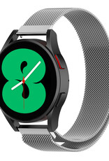 NoXx Horlogeband Milanees Geschikt voor Samsung Watch 4 Bandje Met Magneetsluiting - Bandje Geschikt voor Samsung Galaxy Watch 4 Band Milanees - Zilver