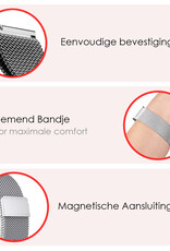 NoXx Horlogeband Milanees Geschikt voor Samsung Watch 4 Bandje Met Magneetsluiting - Bandje Geschikt voor Samsung Galaxy Watch 4 Band Milanees - Zilver