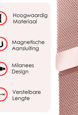 NoXx Horlogeband Milanees Geschikt voor Samsung Watch 5 Bandje Met Magneetsluiting - Bandje Geschikt voor Samsung Galaxy Watch 5 Band Milanees - Rose Goud