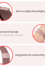 NoXx Horlogeband Milanees Geschikt voor Samsung Watch 5 Bandje Met Magneetsluiting - Bandje Geschikt voor Samsung Galaxy Watch 5 Band Milanees - Rose Goud