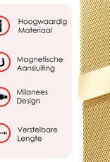 NoXx Horlogeband Milanees Geschikt voor Samsung Watch 6 Bandje Met Magneetsluiting - Bandje Geschikt voor Samsung Galaxy Watch 6 Band Milanees - Goud