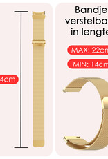 NoXx Horlogeband Milanees Geschikt voor Samsung Watch 6 Bandje Met Magneetsluiting - Bandje Geschikt voor Samsung Galaxy Watch 6 Band Milanees - Goud