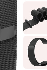 NoXx Horlogeband Milanees Geschikt voor Samsung Watch 6 Bandje Met Magneetsluiting - Bandje Geschikt voor Samsung Galaxy Watch 6 Band Milanees - Zwart