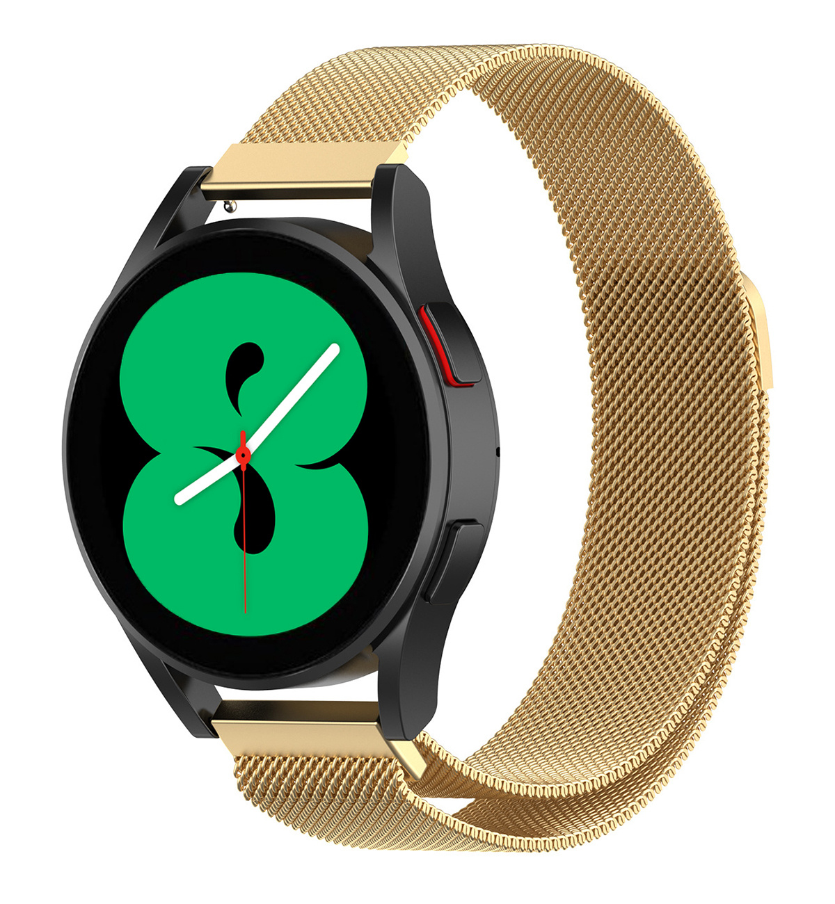 Nomfy Milanees Horlogebandje Geschikt voor Samsung Watch 4 Band Milanees Met Magneetsluiting - Bandje Geschikt voor Samsung Galaxy Watch 4 Bandje Milanees - Goud