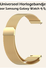 Nomfy Milanees Horlogebandje Geschikt voor Samsung Watch 4 Band Milanees Met Magneetsluiting - Bandje Geschikt voor Samsung Galaxy Watch 4 Bandje Milanees - Goud