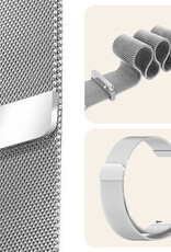 Nomfy Milanees Horlogebandje Geschikt voor Samsung Watch 4 Band Milanees Met Magneetsluiting - Bandje Geschikt voor Samsung Galaxy Watch 4 Bandje Milanees - Zilver