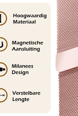 Nomfy Milanees Horlogebandje Geschikt voor Samsung Watch 5 Band Milanees Met Magneetsluiting - Bandje Geschikt voor Samsung Galaxy Watch 5 Bandje Milanees - Rose Goud