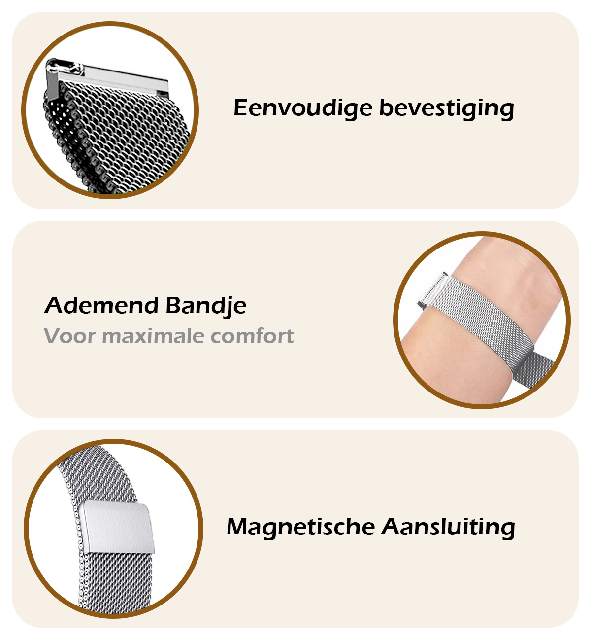 Nomfy Milanees Horlogebandje Geschikt voor Samsung Watch 5 Band Milanees Met Magneetsluiting - Bandje Geschikt voor Samsung Galaxy Watch 5 Bandje Milanees - Zilver