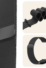 Nomfy Milanees Horlogebandje Geschikt voor Samsung Watch 5 Band Milanees Met Magneetsluiting - Bandje Geschikt voor Samsung Galaxy Watch 5 Bandje Milanees - Zwart