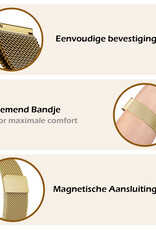 Nomfy Milanees Horlogebandje Geschikt voor Samsung Watch 6 Band Milanees Met Magneetsluiting - Bandje Geschikt voor Samsung Galaxy Watch 6 Bandje Milanees - Goud