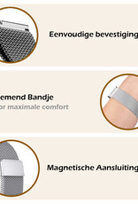 Nomfy Milanees Horlogebandje Geschikt voor Samsung Watch 6 Band Milanees Met Magneetsluiting - Bandje Geschikt voor Samsung Galaxy Watch 6 Bandje Milanees - Zilver
