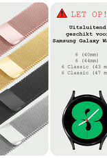 BASEY. Milanees Bandje Geschikt voor Samsung Watch 6 Milanees Bandje - Band Geschikt voor Samsung Galaxy Watch 6 Bandje Met Magneetsluiting Milanees - Zwart