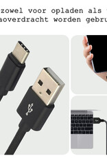 BASEY. USB C Oplader - USB C Kabel - USB C naar USB A Kabel 1.8 meter - Zwart