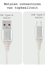 BASEY. USB C Oplader - USB C Kabel - USB C naar USB A Kabel 1 meter - Wit