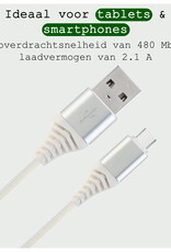 BASEY. USB C Oplader - USB C Kabel - USB C naar USB A Kabel 2 meter - Wit