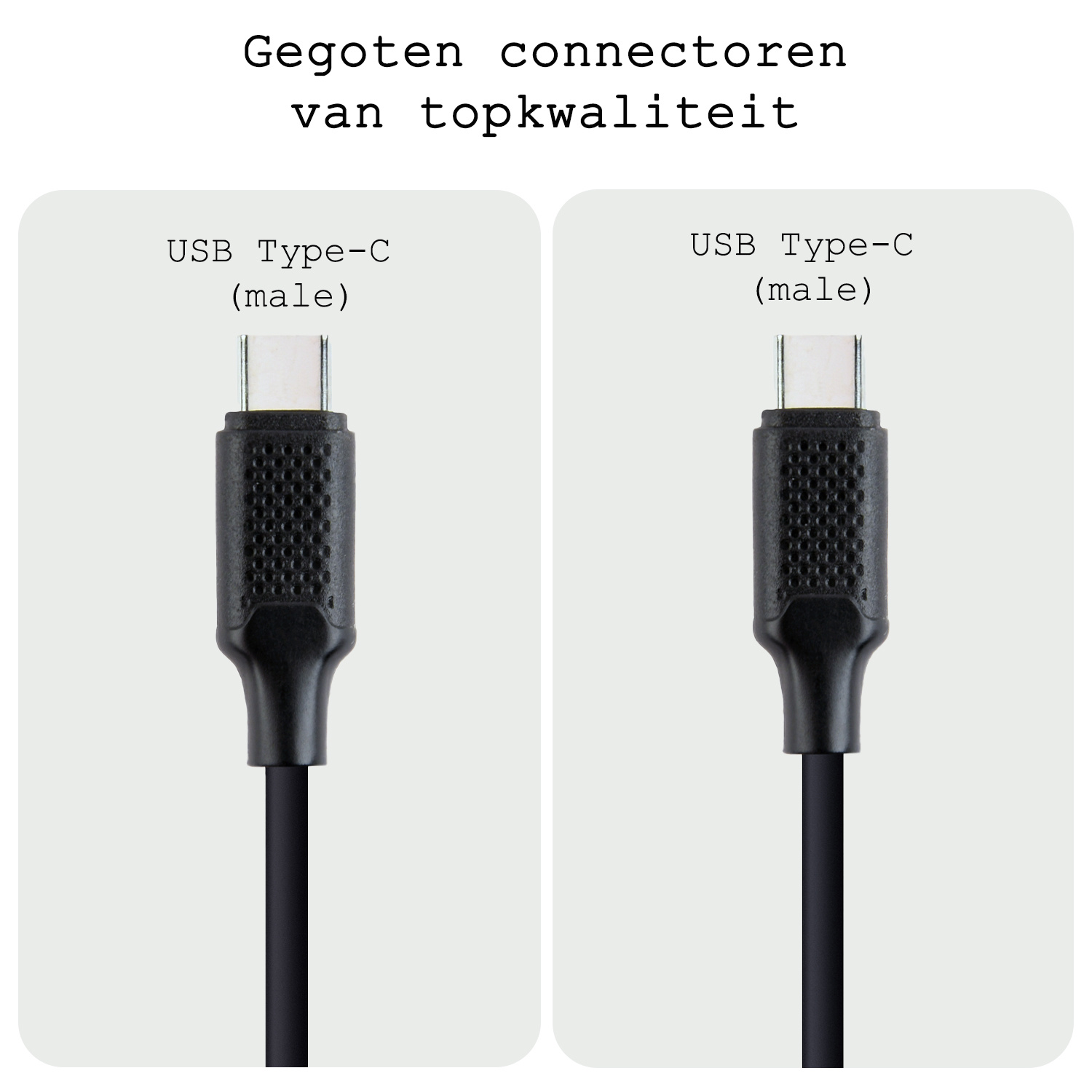 BASEY. USB C Oplader 60W - USB C Kabel - USB C naar USB C Kabel 1.5 meter