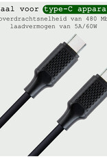 BASEY. USB C Oplader 60W - USB C Kabel - USB C naar USB C Kabel 1.5 meter