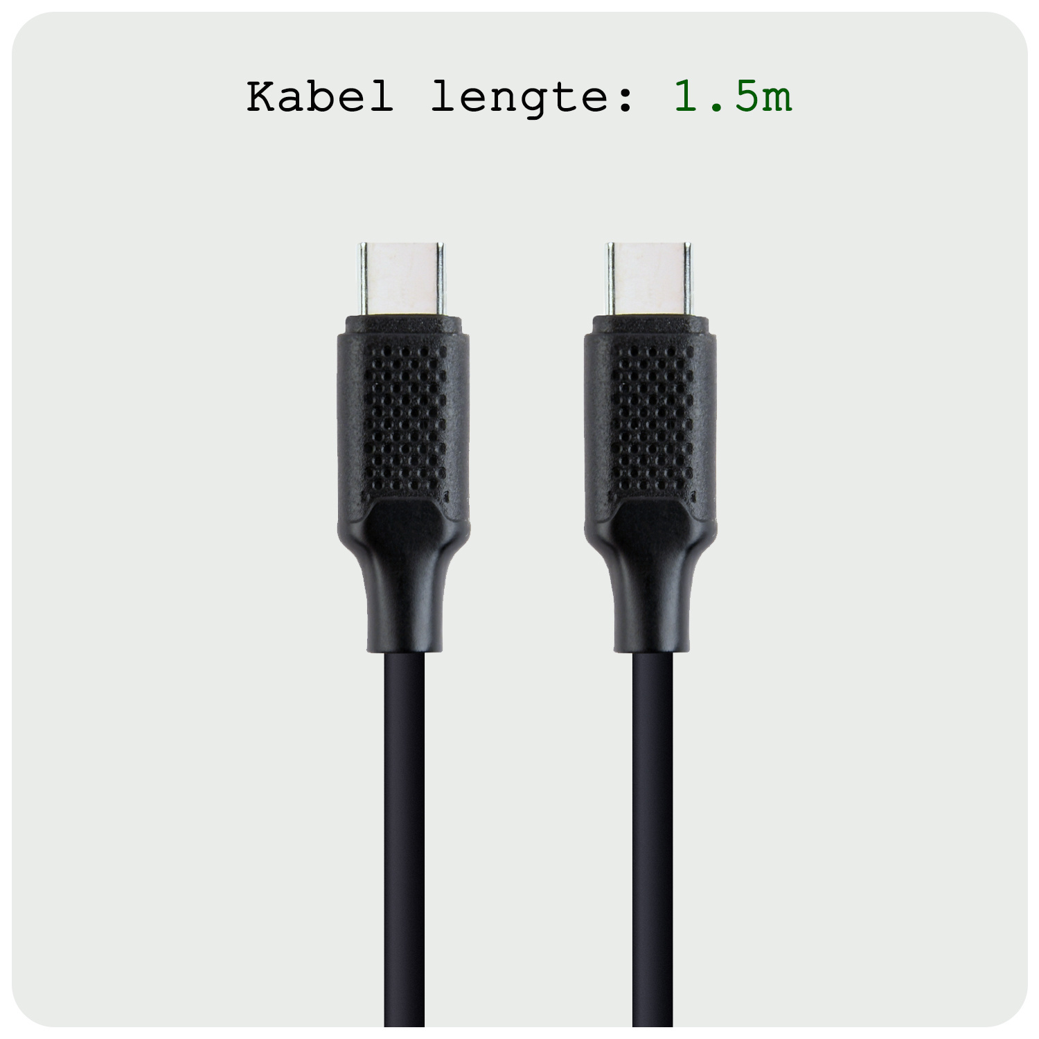 BASEY. USB C Oplader 100W - USB C Kabel - USB C naar USB C Kabel 1.5 meter