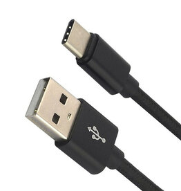 Nomfy Nomfy USB-A naar USB-C kabel - 1.8 meter - Zwart