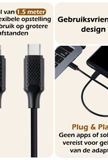 Nomfy USB-C Kabels Oplaadkabel USB-C Kabel Geschikt voor iPhone Lightning - USB C Kabel Geschikt Voor Lightning Datakabel - Zwart - 1,5 meter