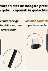 Nomfy USB-C Kabels Oplaadkabel USB-C Kabel Geschikt voor iPhone Lightning - USB C Kabel Geschikt Voor Lightning Datakabel - Zwart - 1,5 meter