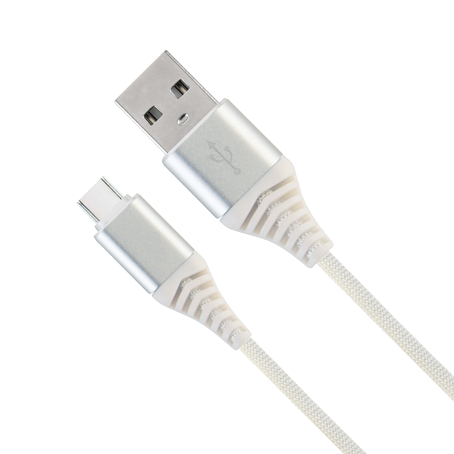 Nomfy USB-C Kabels Oplaadkabel USB-C Kabel Gevlochten Nylon - USB C naar USB A Datakabel - Wit - 1 meter