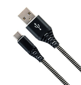 Nomfy Nomfy USB-A naar USB-C kabel - 1 meter - Zwart/Wit