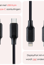 NoXx USB-C Kabels Oplaadkabel USB C naar Geschikt voor iPhone Lightning - USB C Kabel Data - Kabel Geschikt voor USB C naar Lightning Kabel - 1.5 meter - Zwart