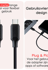 NoXx USB-C Kabels Oplaadkabel USB C naar Geschikt voor iPhone Lightning - USB C Kabel Data - Kabel Geschikt voor USB C naar Lightning Kabel - 1.5 meter - Zwart