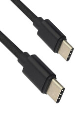 NoXx USB-C Kabels Oplaadkabel USB C naar USB C Kabel Nylon - USB C Kabel Data - USB C naar USB C Kabel - 1.8 meter - Zwart