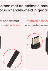 NoXx USB-C Kabels Oplaadkabel USB C naar USB C Kabel Nylon - USB C Kabel Data - USB C naar USB C Kabel - 1.8 meter - Zwart