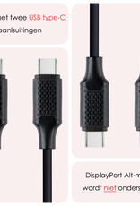 NoXx USB-C Kabels Oplaadkabel (60W) USB C naar USB C Kabel - USB C Kabel Data - USB C naar USB C Kabel - 1,5 meter - Zwart