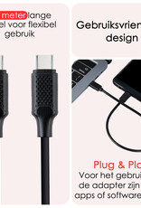 NoXx USB-C Kabels Oplaadkabel (100W) USB C naar USB C Kabel - USB C Kabel Data - USB C naar USB C Kabel - 1,5 meter - Zwart