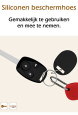 Nomfy Hoesje Geschikt voor Samsung Galaxy SmartTag Sleutelhanger Hoes Hoesje Siliconen - Siliconen Hoesje Geschikt voor Samsung Galaxy SmartTag-Sleutelhanger Hoesje - Rood