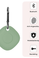 NoXx Hoesje Geschikt voor Samsung Galaxy SmartTag-Sleutelhanger Houder Siliconen Hoes - Hoes Geschikt voor Samsung Galaxy SmartTag Hoesje - Groen