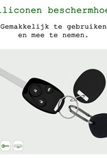 BASEY. Hoesje Geschikt voor Samsung Galaxy SmartTag Sleutelhanger Hoesje - Siliconen Houder Hoesje Geschikt voor Samsung Galaxy SmartTag Hoes Hoesje Case - Zwart