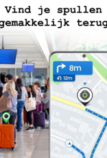 BASEY. Hoesje Geschikt voor Samsung Galaxy SmartTag+ Sleutelhanger Hoesje - Siliconen Houder Hoesje Geschikt voor Samsung Galaxy SmartTag+ Hoes Hoesje Case - Groen