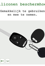 BASEY. Hoesje Geschikt voor Samsung Galaxy SmartTag+ Sleutelhanger Hoesje - Siliconen Houder Hoesje Geschikt voor Samsung Galaxy SmartTag+ Hoes Hoesje Case - Zwart