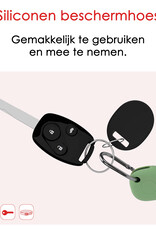 NoXx Hoesje Geschikt voor Samsung Galaxy SmartTag+-Sleutelhanger Houder Siliconen Hoes - Hoes Geschikt voor Samsung Galaxy SmartTag+ Hoesje - Groen